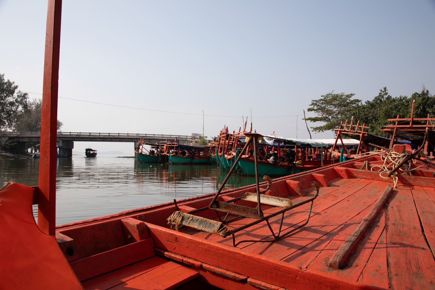 Red boats, Elsewhere Is Here series — photograph by Jo Allaux